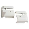 1 PAIRE D'EMBOUTS DE PROFIL CHARNIERE BLANC