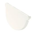 FOND DE GOUTTIERE DEMI RDE Ø50 PVC SYMETRIQ DRTE/GCHE BLANC