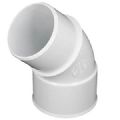 COUDE MÂLE-FEMELLE 45° PVC POUR TUBE DE DESCENTE Ø50 BLANC