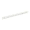 GRILLE PLATE EN PVC BLANC POUR MORTAISE LG. 293MM