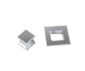 1 BOUTON-POUSSOIR À CLÉ CARRÉE ARGENT