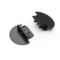 1 LOT DE 2 AMBOUTS PLASTIQUE NOIRS(ROND POUR PROFIL 21705)