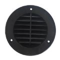 *1 GRILLE DIA.110MM PLASTIQUE NOIR SANS MOUSTIQUAIRE*