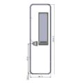 1 PORTE CELLLULE HARTALIGHT 1925 X 570 RAL9016 SERRURE NOIRE