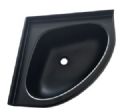 1 LAVABO D'ANGLE MINI OVALE NOIR SATINÉ