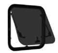 1 FENETRE ACRYLIQUE 490X500 INCURVEE R5000 ALU FLUSH NOIR