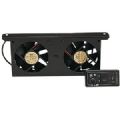 1 VENTILATEUR DOUBLE 12V POUR REFRIGERATEUR