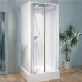 1 CABINE DE DOUCHE 70X70 VITRAGE SYNTHETIQ 2 PRTES PIVOT INT
