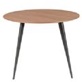 1 TABLE REPAS RONDE Ø100CM HAUTEUR 75CM EN NOYER