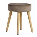 1 POUF AVEC ASSISE TISSU COLORIS TAUPE L35 X P35 X H43