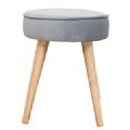 1 POUF AVEC ASSISE TISSU COLORIS GRIS CLAIR L35 X P35 X H43