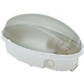 1 PLAFONNIER OVALE COLORIS BLANC 60W E27 215X125X110