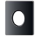 1 COLLERETTE MAGNETIQUE CARRE 88X88X4MM COLORIS NOIR MAT