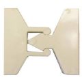 1 ARRET DE PORTE BLANC EN PLASTIQUE TYPE ABI