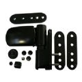 1 CHARNIERE NOIRE ELLBEE AJUSTABLE EN ALUMINIUM PR PORTE PVC