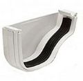 *1 EMBOUT DE GOUTTIERE DROIT BLANC OGEE EN PVC*
