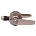 1 POIGNEE DE PORTE CPLT AVC VERROU NICKEL SATINE LOQUET 25MM