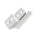 1 CHARNIERE DE PORTE EXTERIEURE DROITE EN ALUMINIUM BLANC