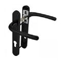 1 POIGNEE DE PORTE STANWAY NOIRE POUR PORTE EXTERIEURE UPVC