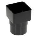 1 ADAPTATEUR CARRE/RD DESCTE GOUTTIERE SQUARE LINE NOIR 65MM