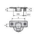 1 CHARNIERE SUR PORTE EN NICKEL A VISSER (A:48/B:6/0MM)