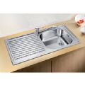 1 EVIER INOX 860x435 CUVE A DRTE COMPLET (+SIPHON ET BONDE)