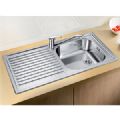 1 EVIER INOX 860x435 CUVE A GCHE COMPLET (+SIPHON ET BONDE)